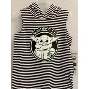 Baby yoda sleeveless Yoda ears hoodie. Size 5t. New with tag. Super Cute.